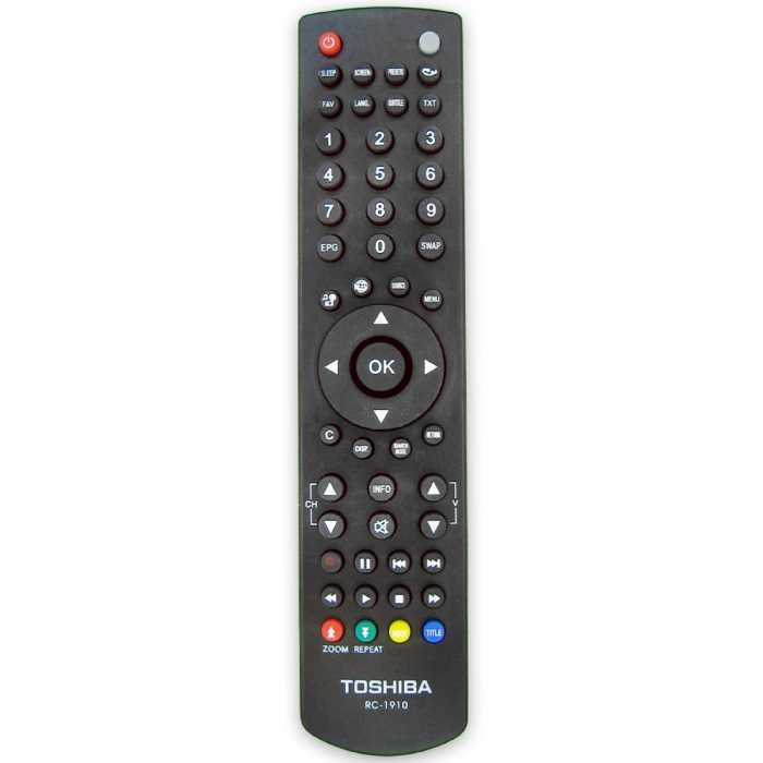 کنترل تلویزیون ال ای دی توشیبا TOSHIBA LED مدل RC-1910