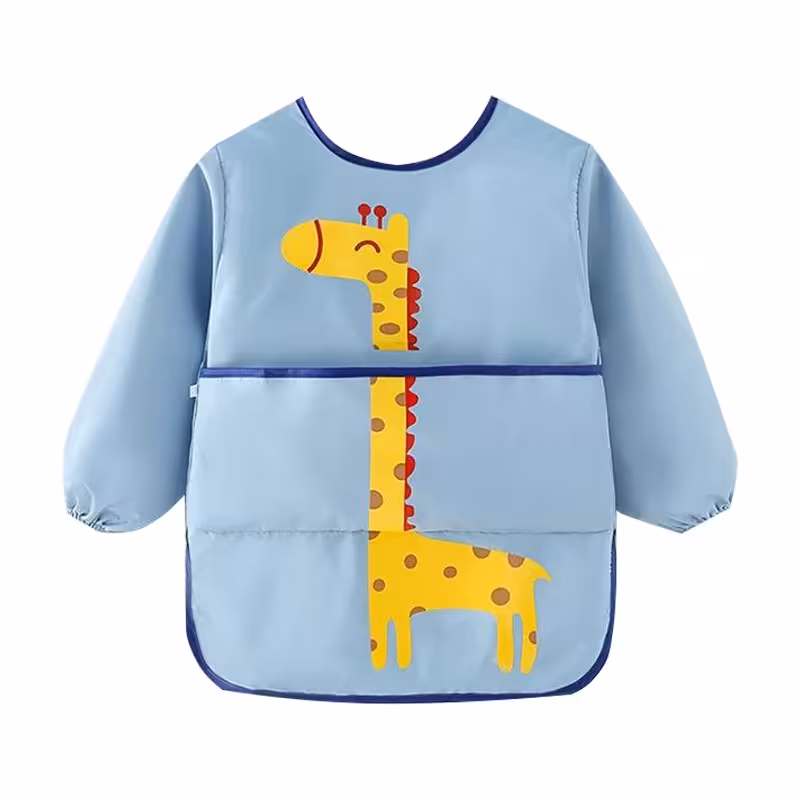 پیشبند  کودک آستین دار   کاسه دار  زرافه 
