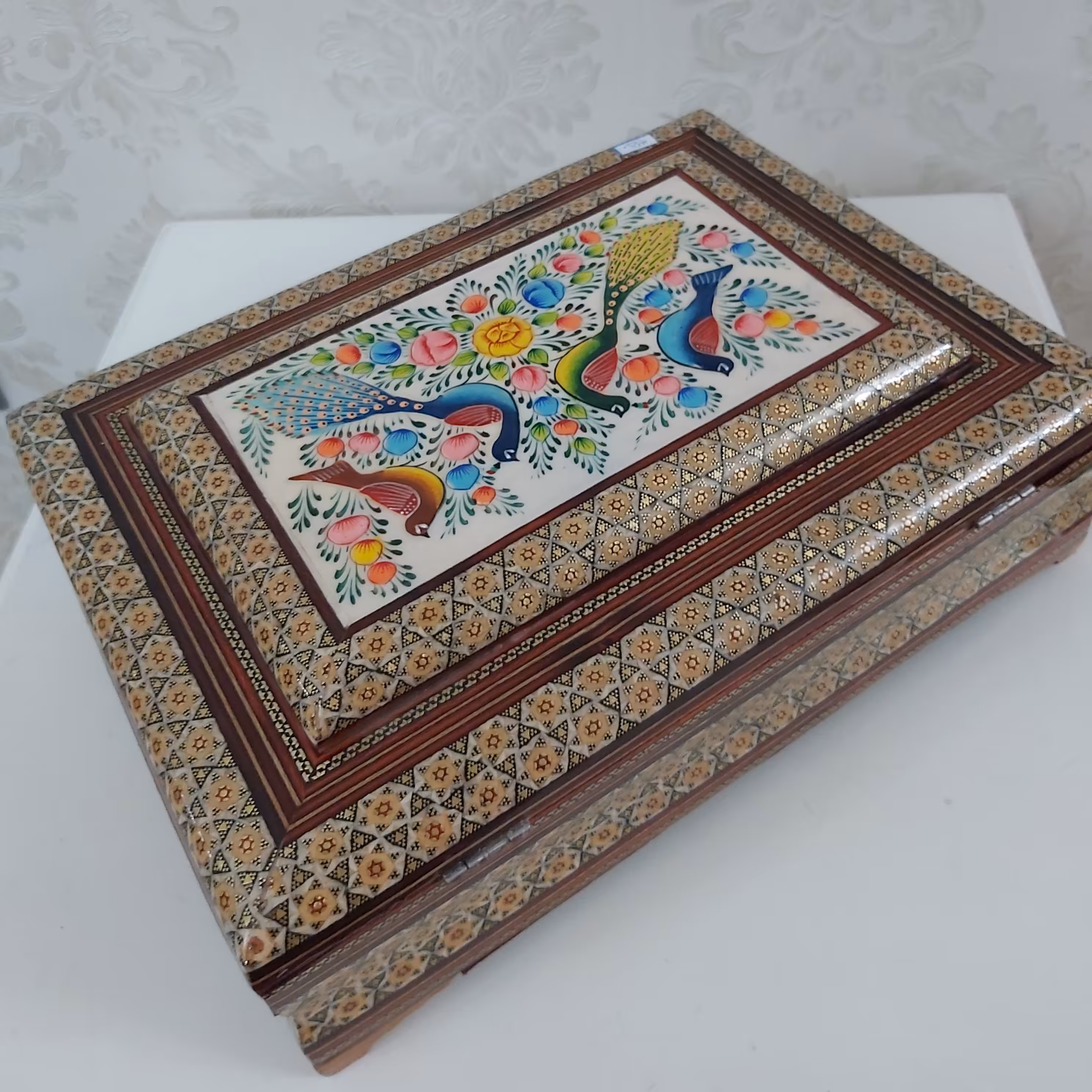 جاقرآنی طرح گل ومرغ خاتمکاری