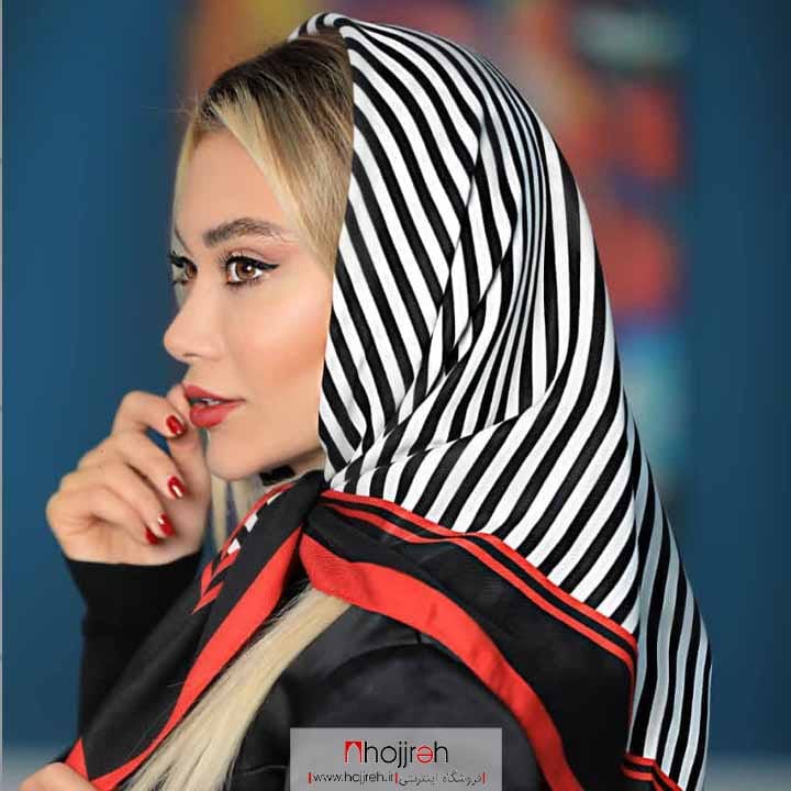 اطلاعات ، قیمت و خرید روسری مینی اسکارف نخی طرح دار کد RO163