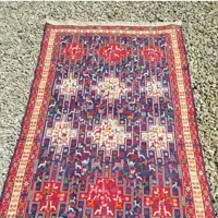 گلیم ورنی پشم دستبافت عشایری آذربایجان طرح شاهسون (200در130)