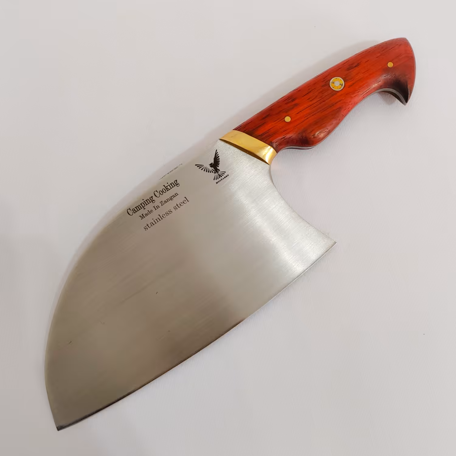 کارد آشپزی در طبیعت سایز بزرگ  همراه غلاف منفرد - ساتور سربستانی - کارد طبیعت گردی استیل