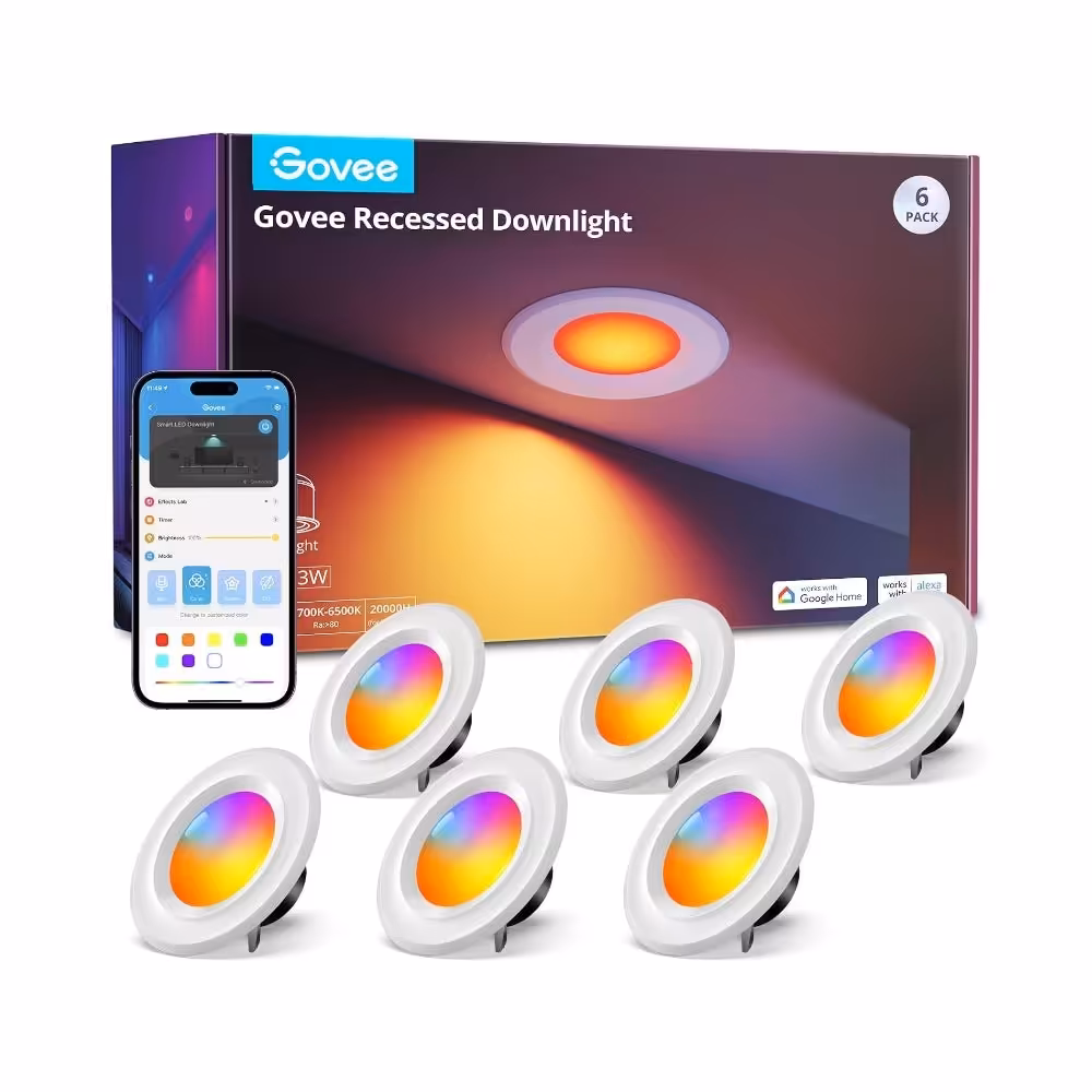 خرید چراغ توکار هوشمند Govee Smart Retrofit Recessed Lights H601c با بهترین قیمت