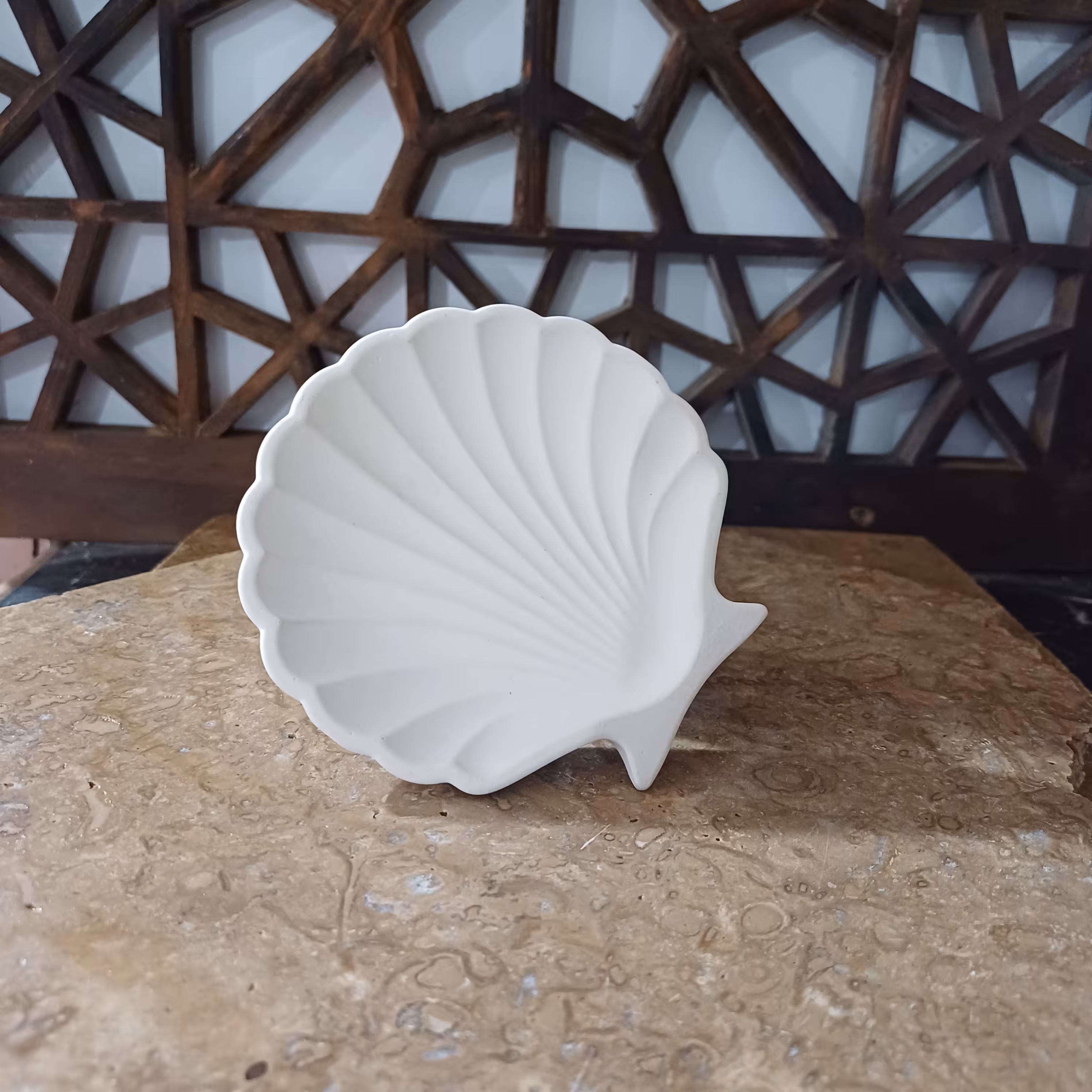 بیس خام صدف بتنی مناسب ظرف هفت سین و جاجواهری و شات شمع