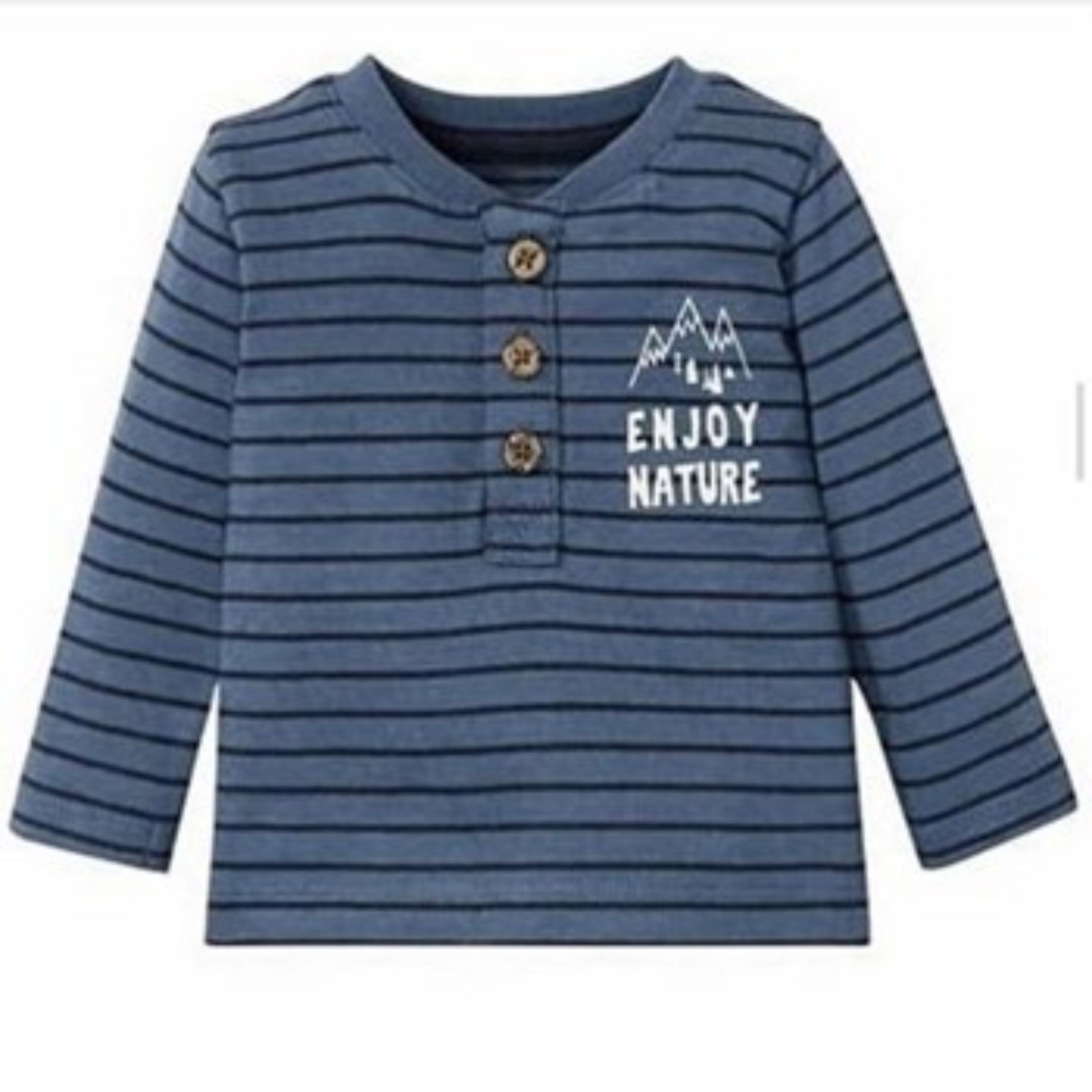 تیشرت پسرانه راه راه  آبی لوپیلو  آلمان 12-24 ماه