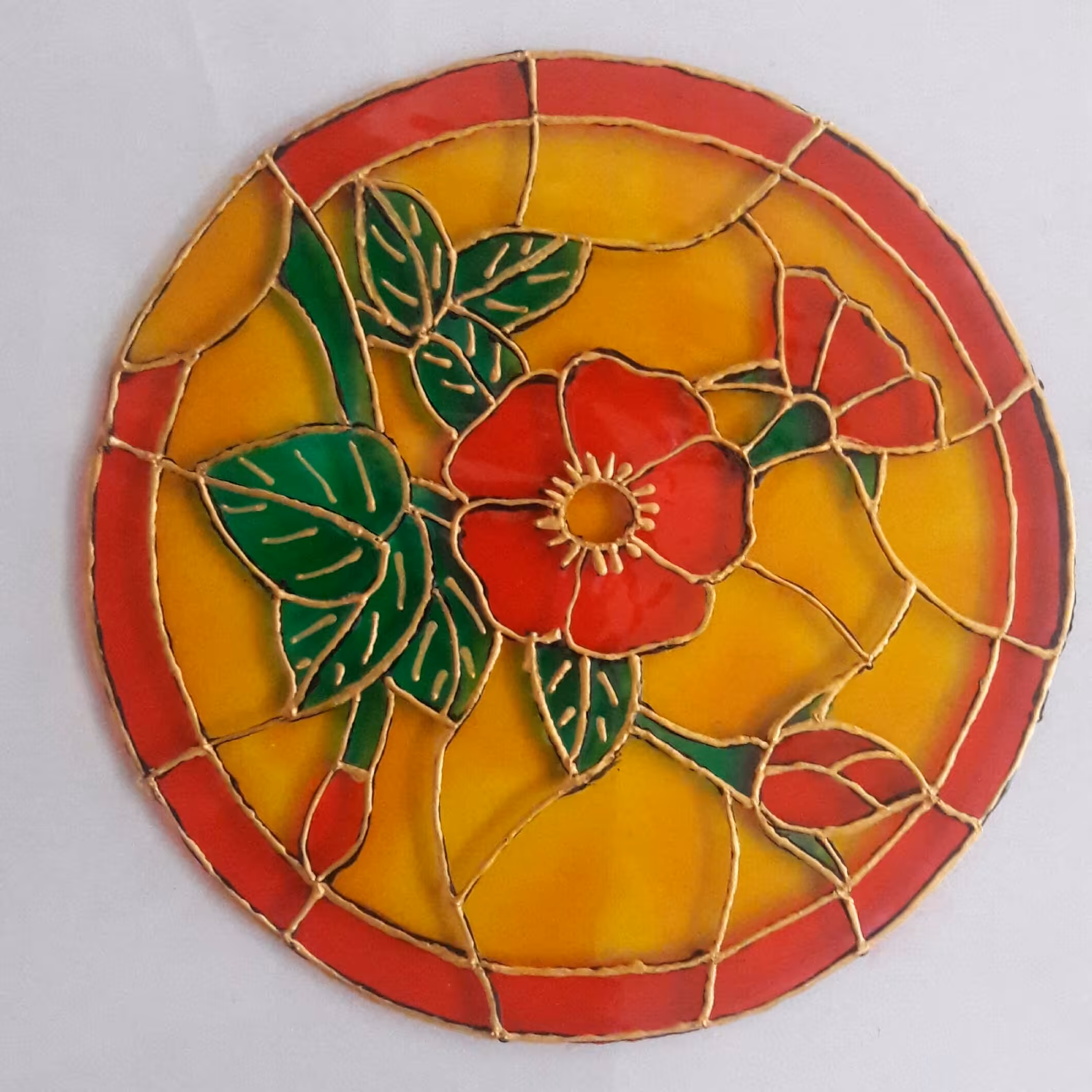 تابلو ویترای گل رز