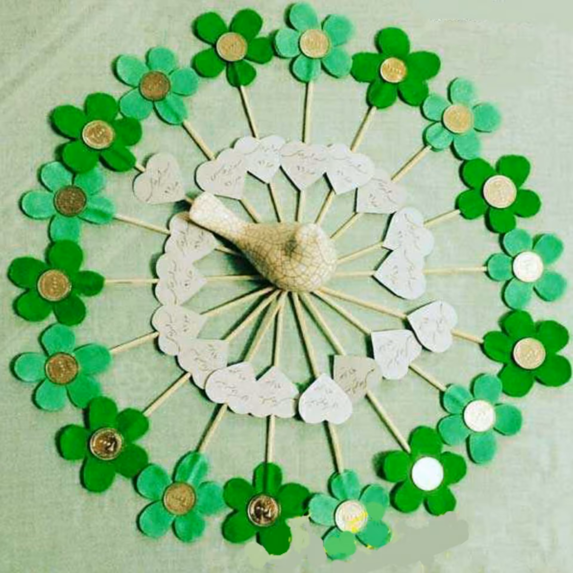 گیفت-هدیه-یادگاری-عیدی عید غدیر مدل گل نمدی سبز 