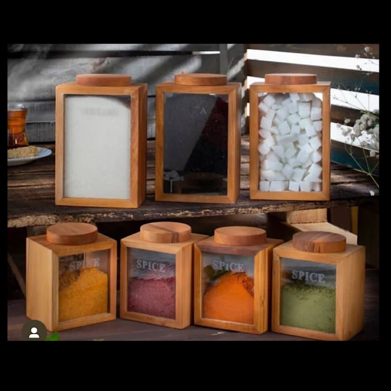 پا سماوری چوبی 7 پارچه