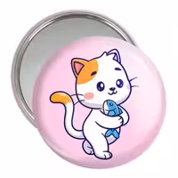 آینه جیبی خندالو مدل حیوانات بامزه گربه کد 25438