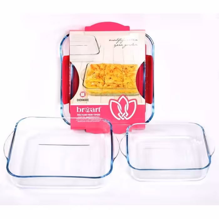 تابه پیرکس دو سایز مربع ترکیه ای برند Broart