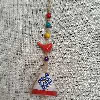 زنگوله سرامیکی طرح گل  کد 2