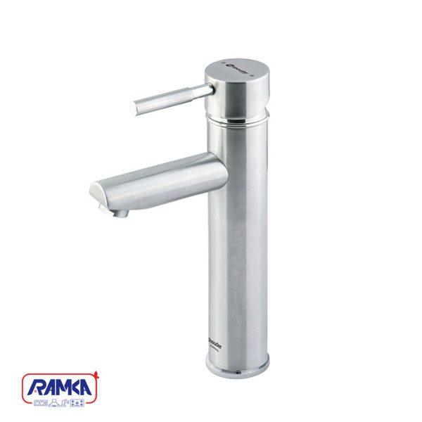 شیر روشویی پایه بلند شودر مدل موناکو پلاس کروم مات