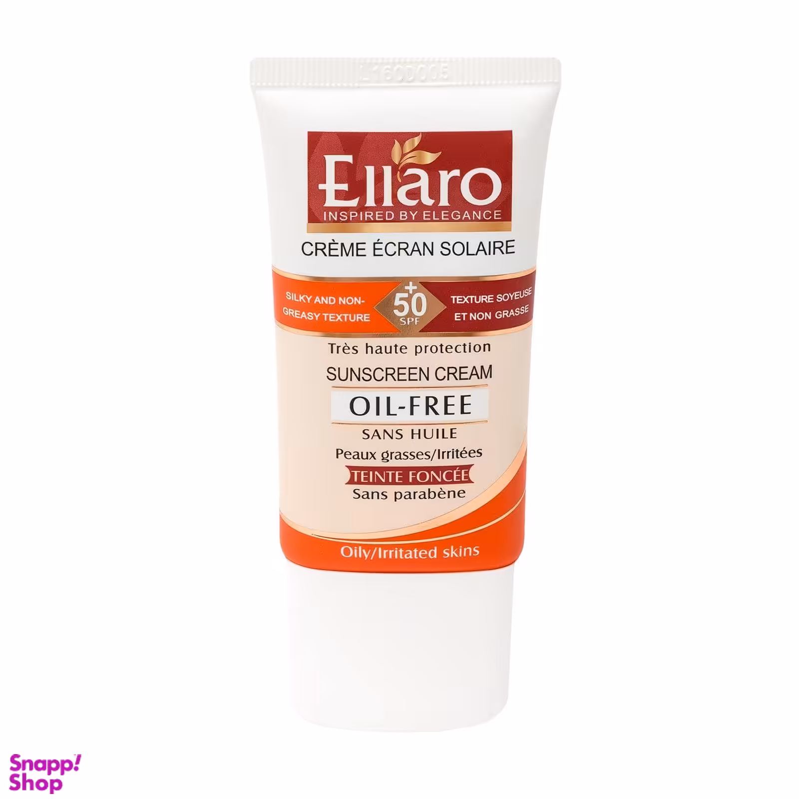 کرم ضد آفتاب فاقد چربی الارو (Ellaro) با +SPF50 رنگ بژ طبیعی وزن 100 گرم