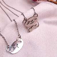 سِت کاپلی طرح پاندا رنگ سیلور(نقره ای)شفاف وآینه ای استیل رنگ ثابت 