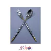 سرویس قاشق و چنگال 24  نفره 120 پارچه یونیک نیمه طلایی طرح توتفرنگی