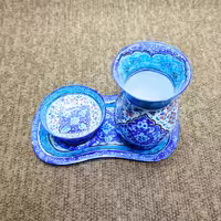 چای خوری تک نفره مینا کاری ظریف و زیبا ابتکاری