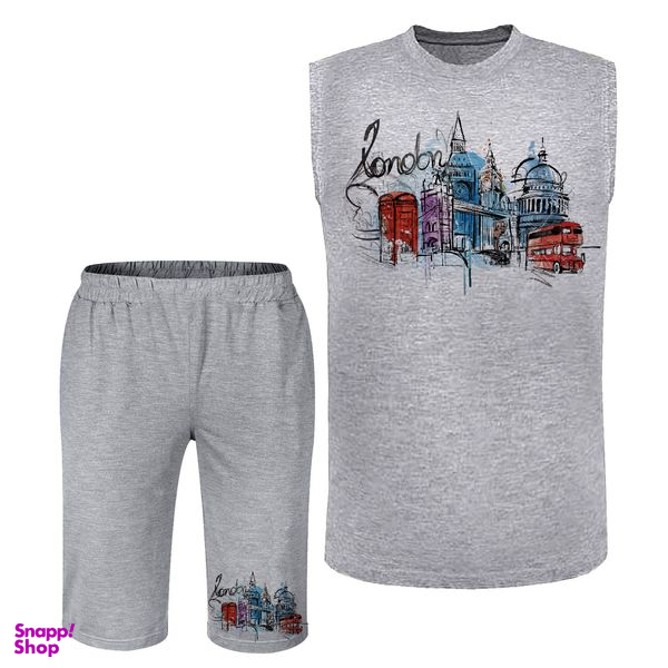 ست تاپ و شلوارک مردانه مدل لندن کد N694