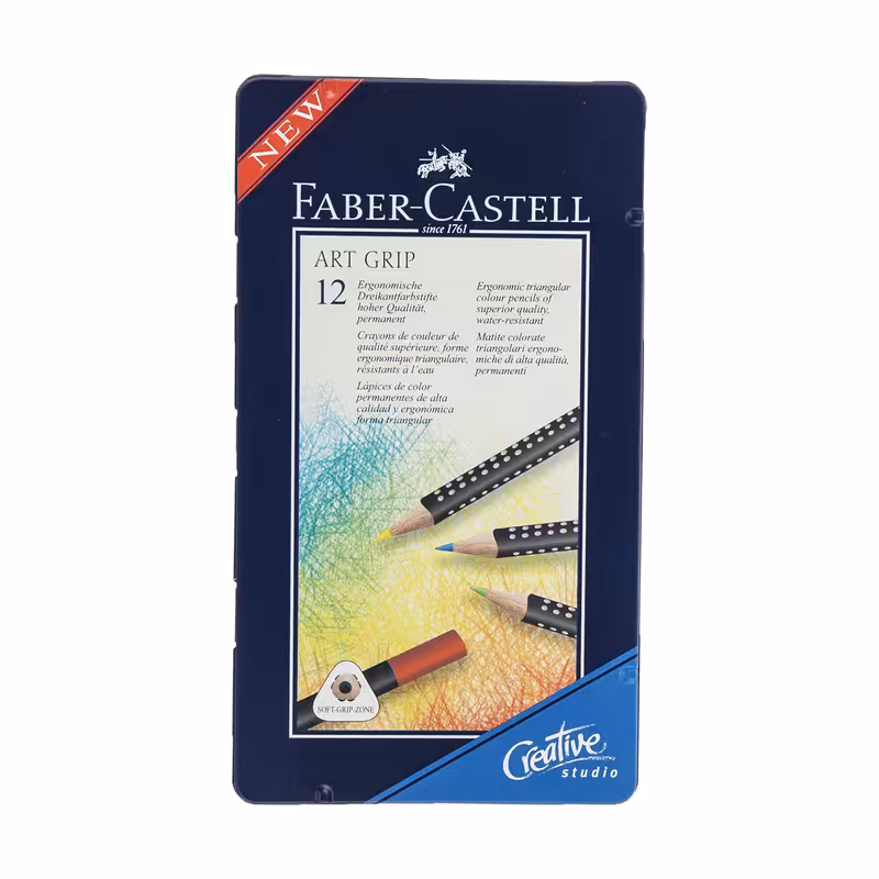 مداد رنگی 12 رنگ فابر کاستل مدل Art Grip
