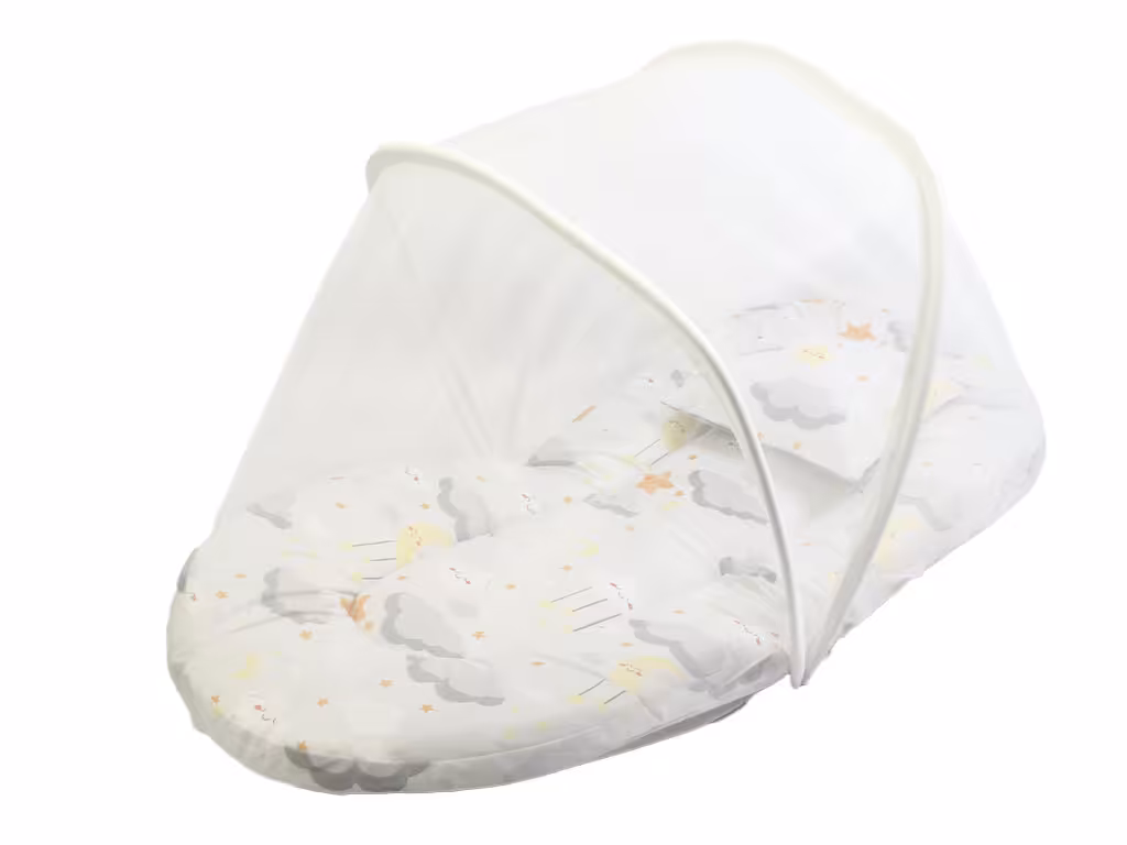 پشه بند تشک دار نوزادی طرح ابر و ستاره بیبی لایک baby like