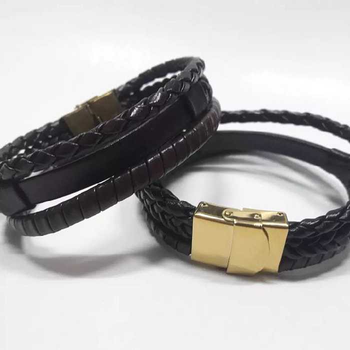 دستبند چرم گاوی