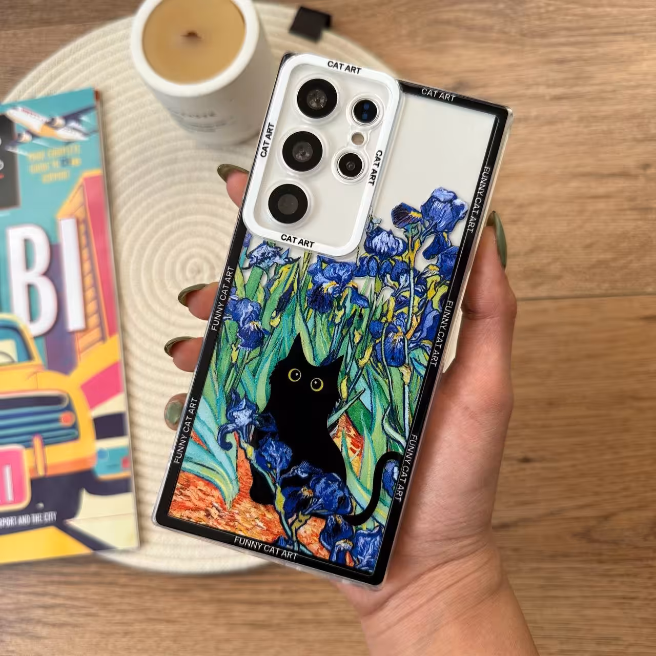 قاب گوشی موبایل آیفون سامسونگ مدل گربه سیاه