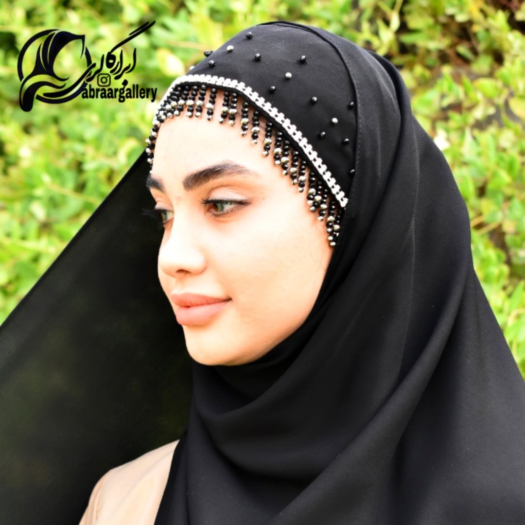 هدشال شرابه دوزی(سنگدوزی و جواهردوزی) با دو بند برای بستن