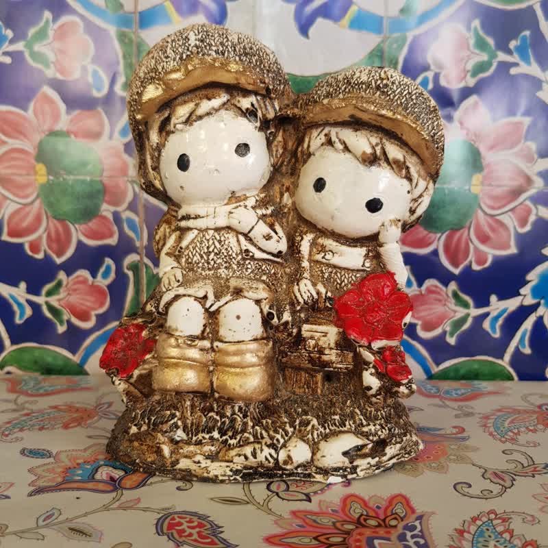 مجمسه دختر پسر - مجسمه دکوری - مجسمه رومیزی - دختر پسر - مجسمه دخترانه - دکور