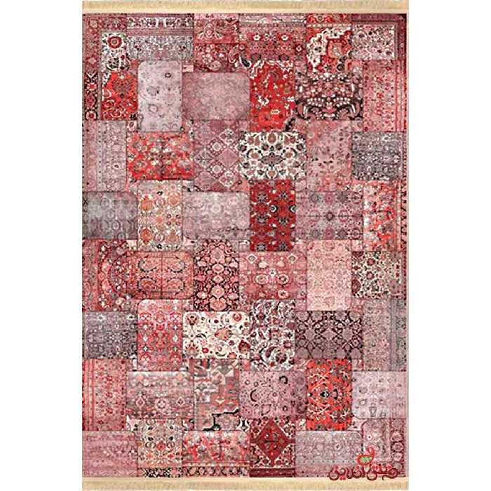 فرش ماشینی کلاریس کلکسیون چهل تیکه کد 100501 قرمز