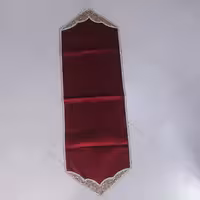 رانر رومیزی مخمل زرشکی