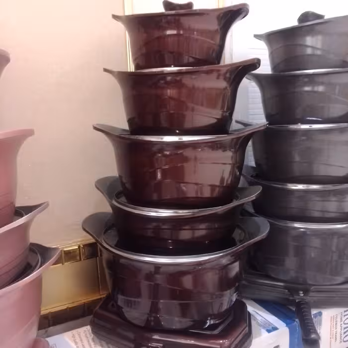 سرویس قابلمه چدن گرانیتی  15 پارچه هبرون مدل کره ای 