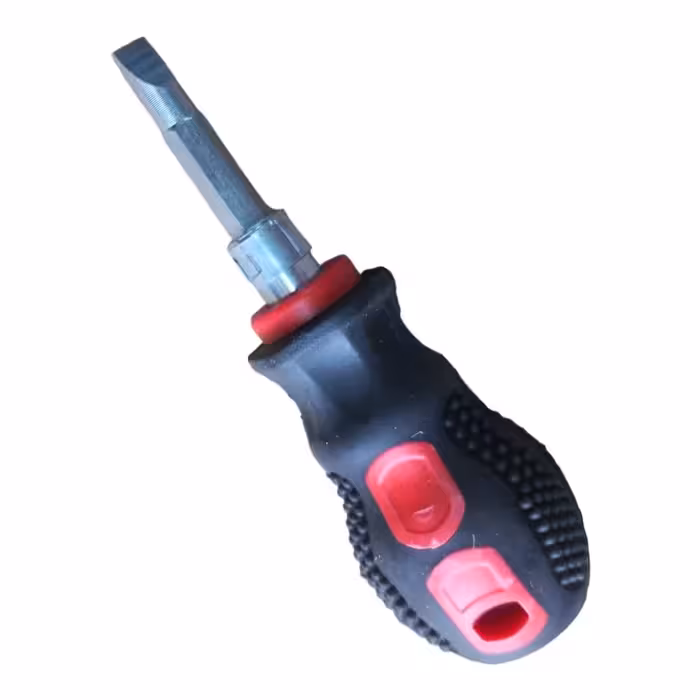 پیچ گوشتی دو طرفه  مشتی دسته اسفنجی نارنجی مشکی