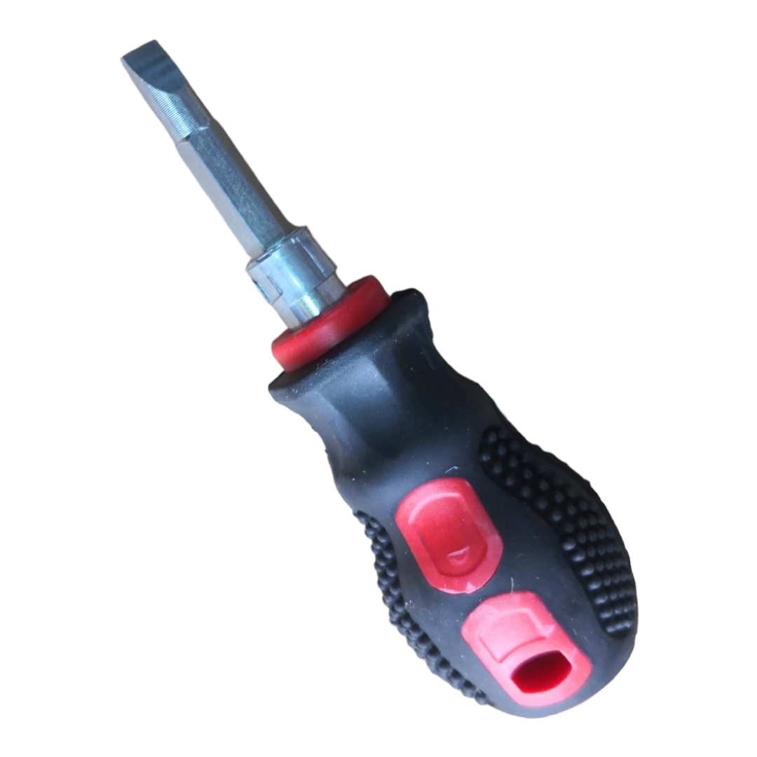 پیچ گوشتی دو طرفه  مشتی دسته اسفنجی نارنجی مشکی