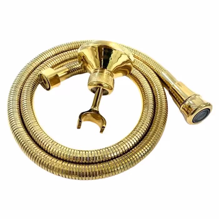 شیلنگ توالت لکسونا مدل لاکچری رنگ طلایی براق