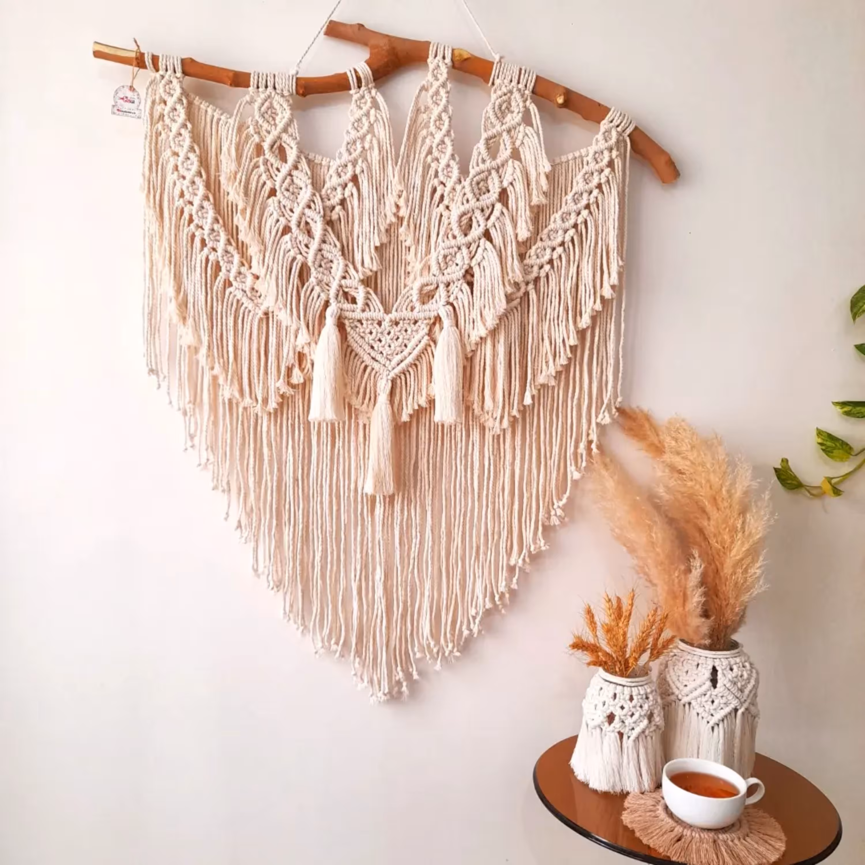 دیوارکوب مکرومه بافی