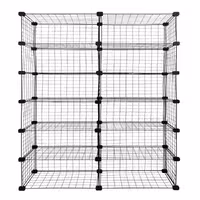 ست قفسه مشبک شش طبقه در دو ردیف سایز 48x32(ارسال پس کرایه و به عهده مشتری)