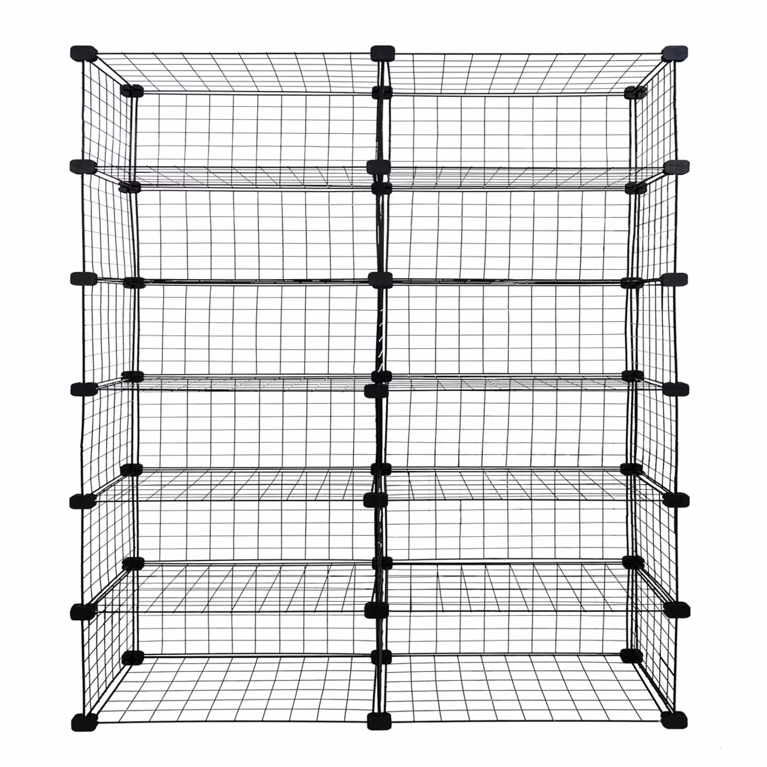 ست قفسه مشبک شش طبقه در دو ردیف سایز 48x32(ارسال پس کرایه و به عهده مشتری)