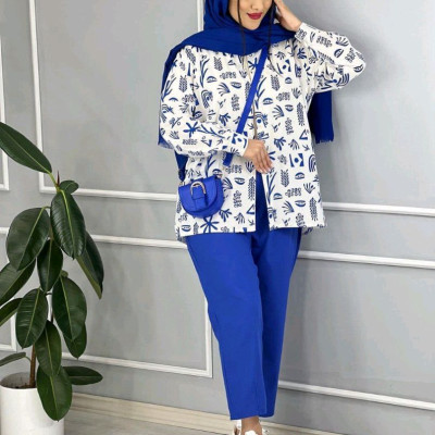مانتو شلوار زنانه لنین مدل ست شومیز و شلوار تارا