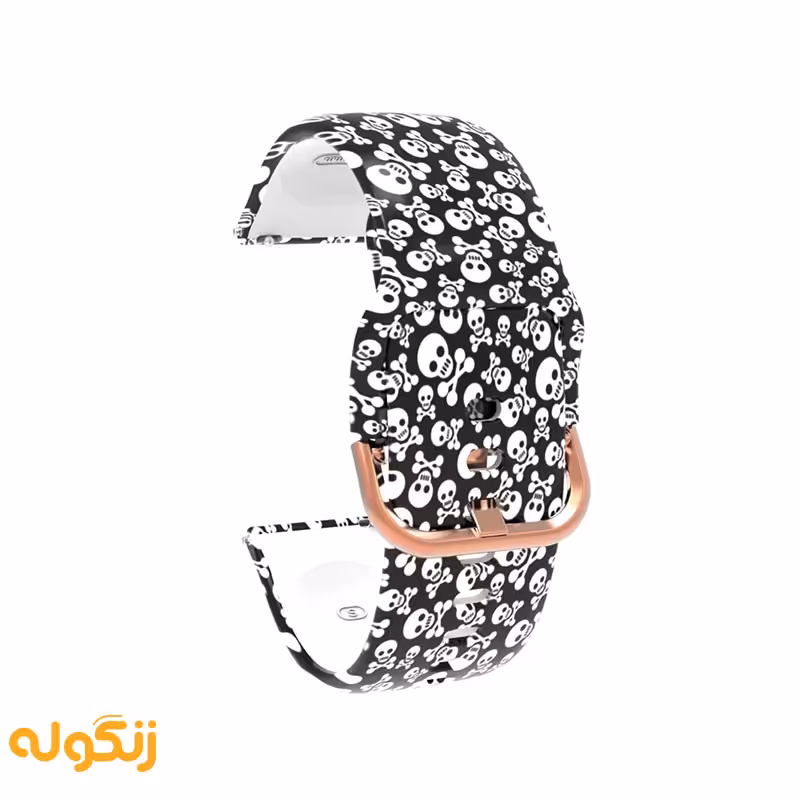 بند سیلیکونی طرح دار ساعت هوشمند 22 میلی متری - زنگوله
