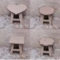 چهارپایه ام دی اف مناسب سیسمونی و بازی کودک و زیر گلدان رنگاچوب