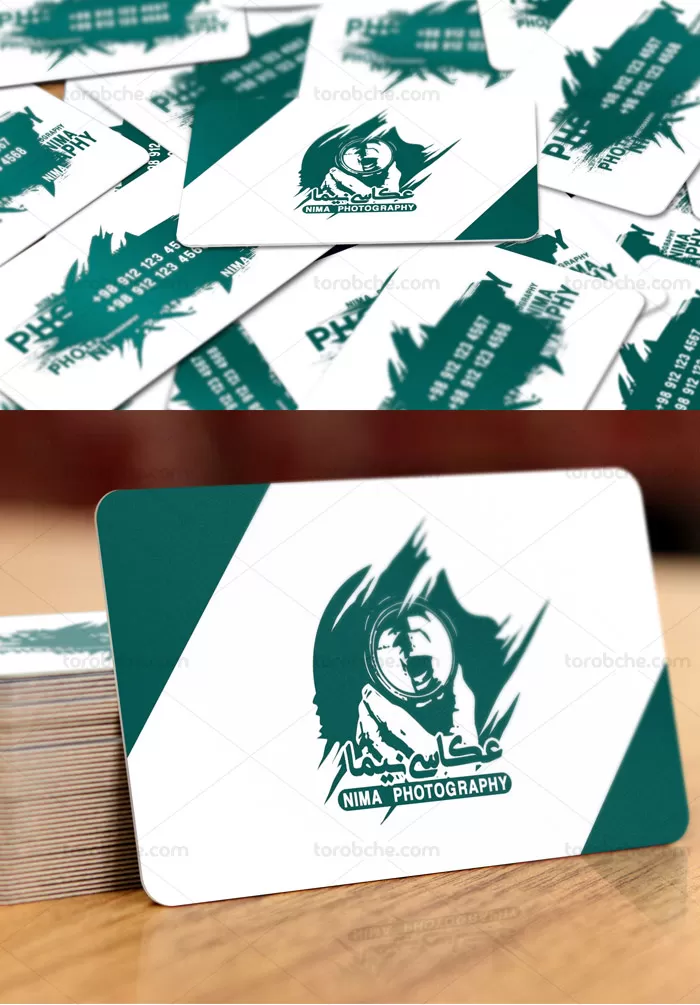 طرح لایه باز کارت ویزیت استدیو عکاسی شخصی - گرافیک با طعم تربچه