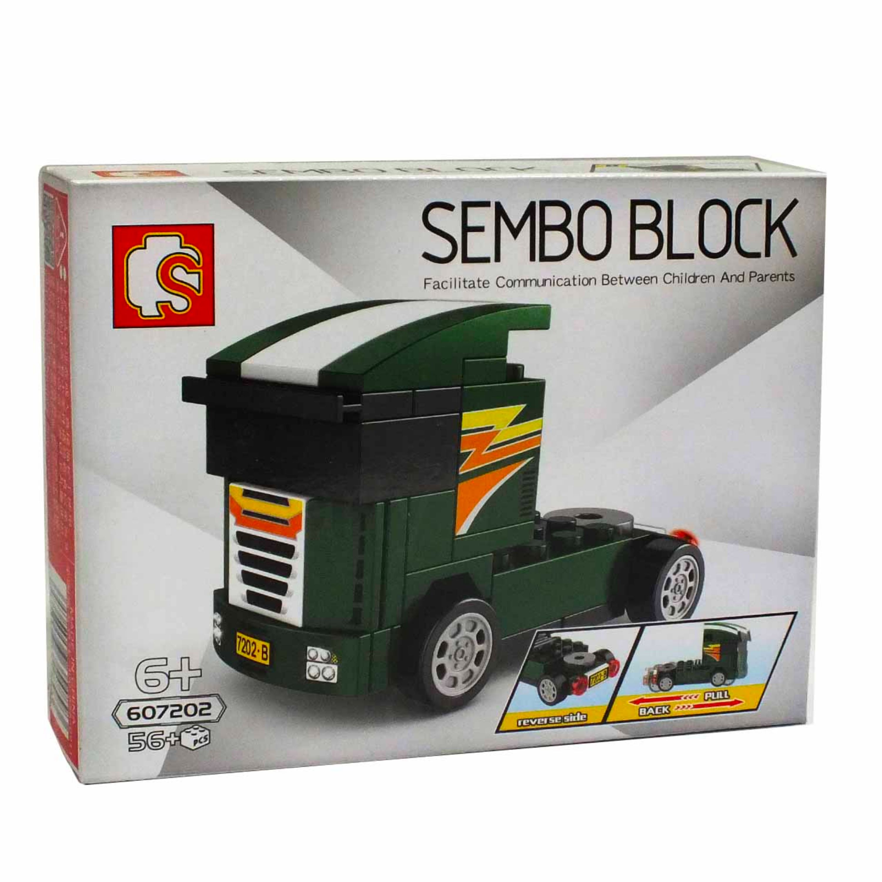 لگو عقب کش ماشین کامیون SEMBO BLOCK 607202-2b-437 