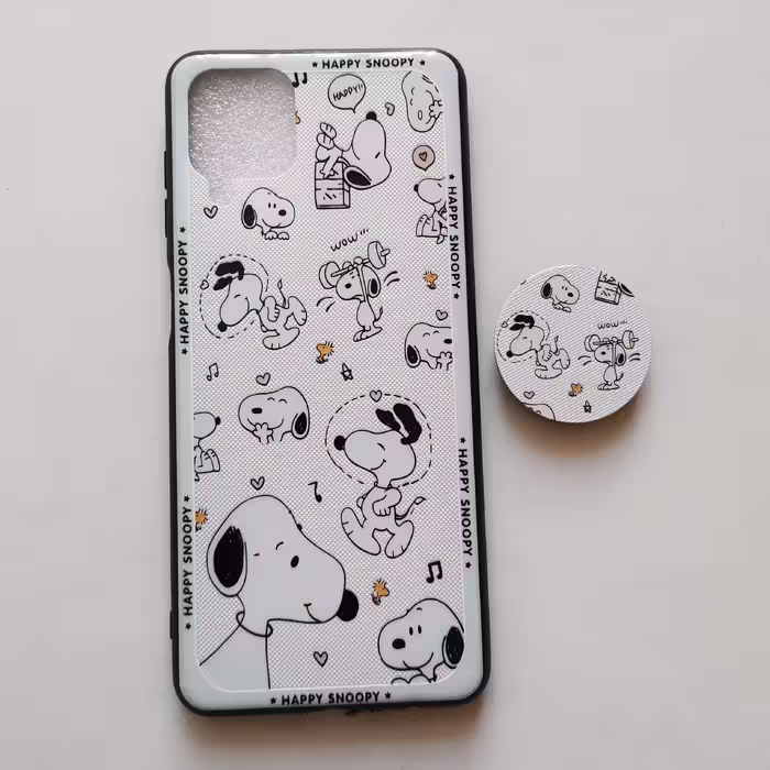 قاب طرحدار پاپ سوکت دار  snoopy گوشی سامسونگ A12 و M12