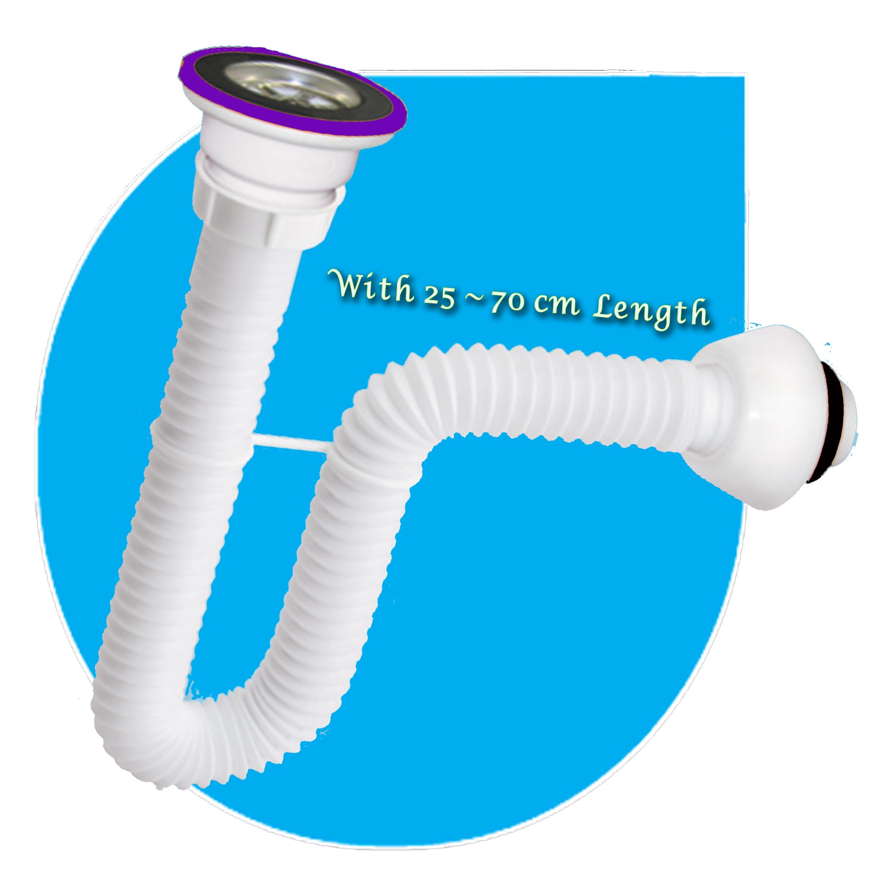 سیفون فلکسی( کششی ) کامل  70 سانت 