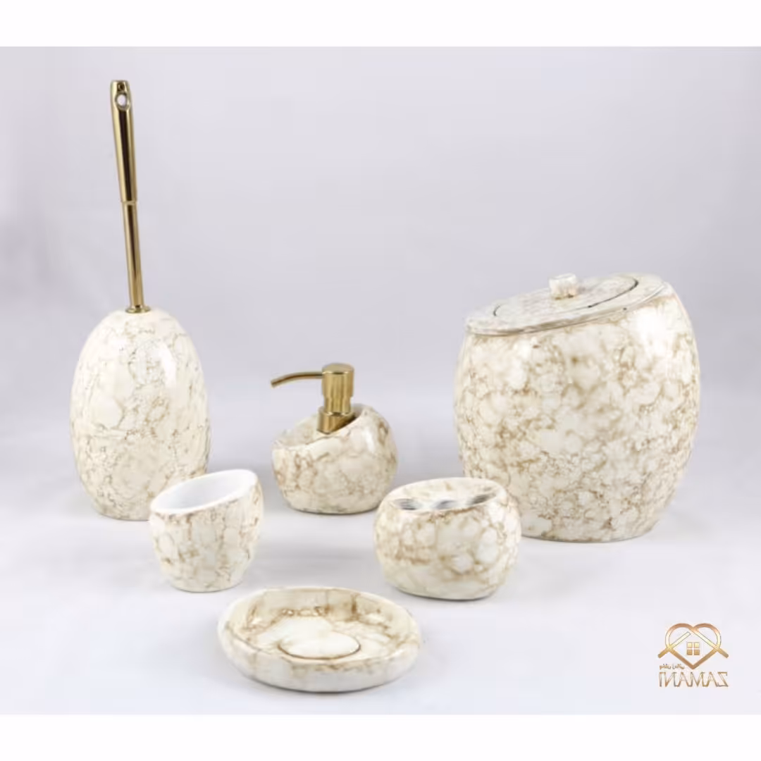 ست سرویس بهداشتی 6 تیکه رزین کد 427