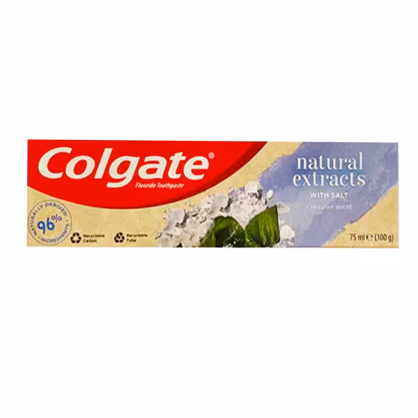 خمیر دندان سفید کننده کلگیت مدل Poct natural حجم 75 میلی لیتر