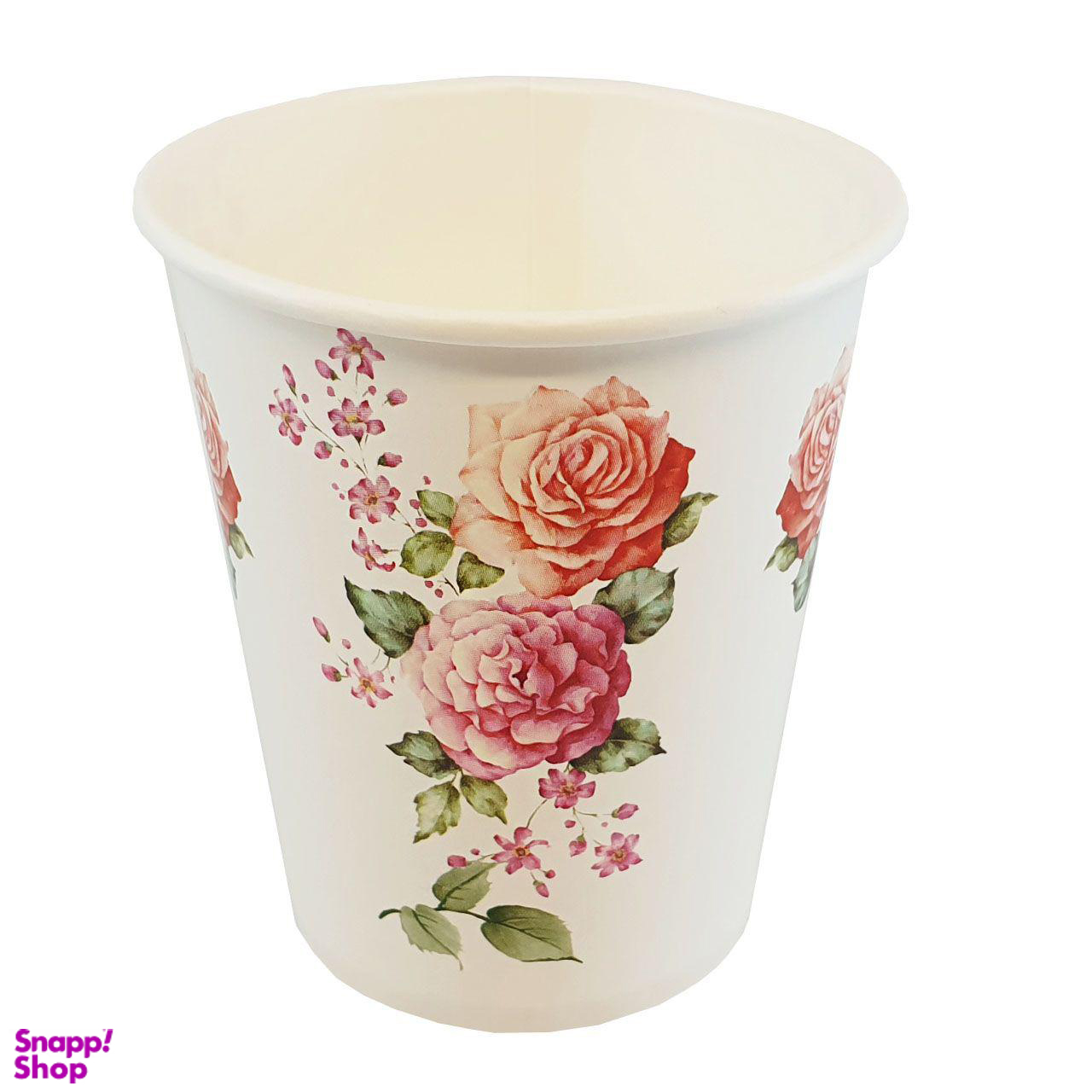 لیوان یکبار مصرف طرح گل کد 110549 بسته 25 عددی