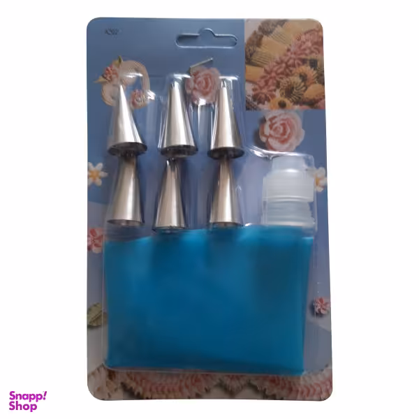 قیف و ماسوره شیرینی پزی مدل pe186 مجموعه 8 عددی