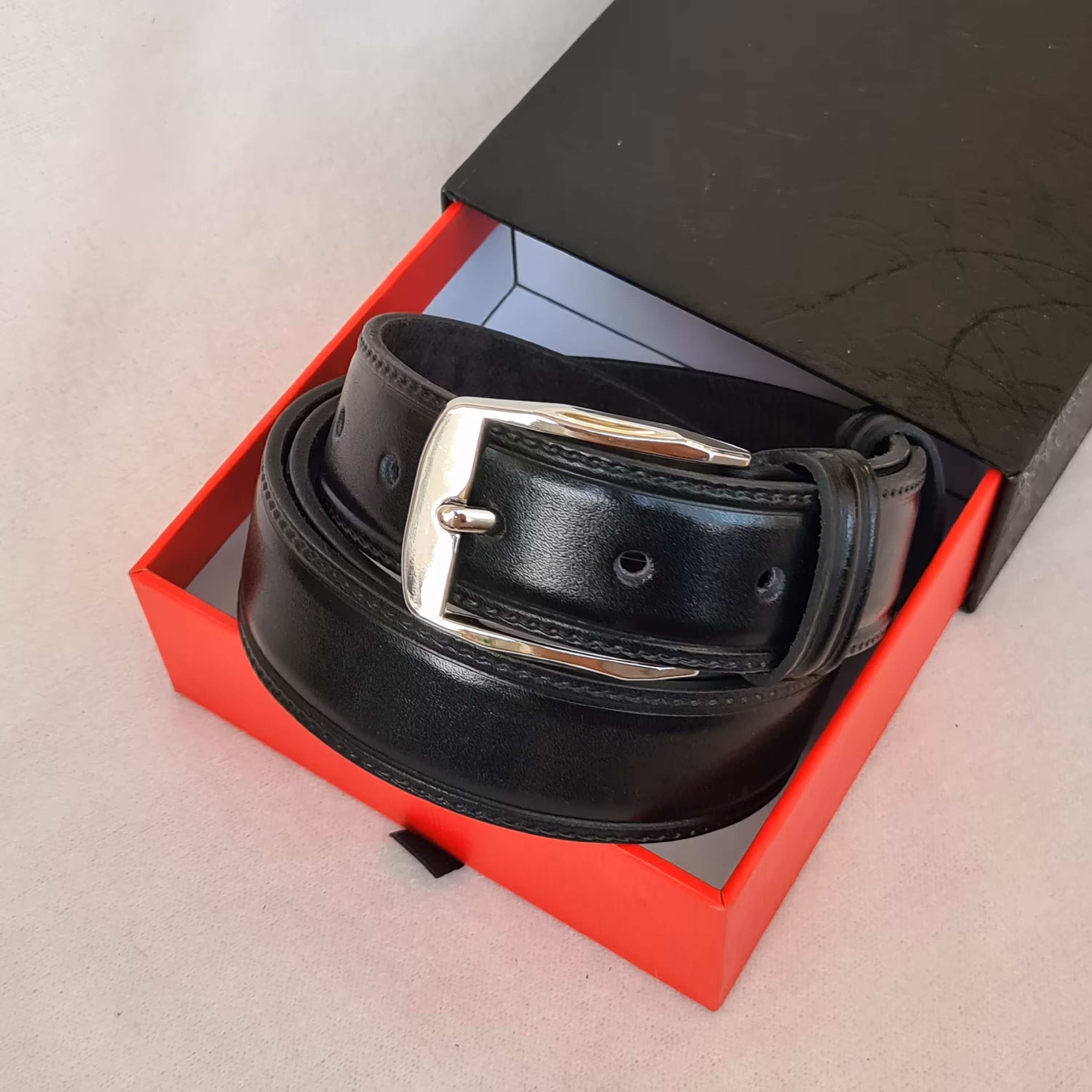 کمربند چرم طبیعی تک لایه از چرم بوفالو