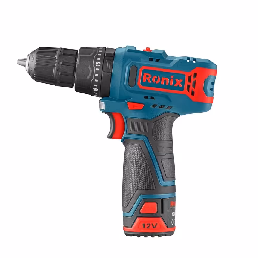 دریل پیچ گوشتی چکشی شارژی 12ولت  رونیکس کد 8101k