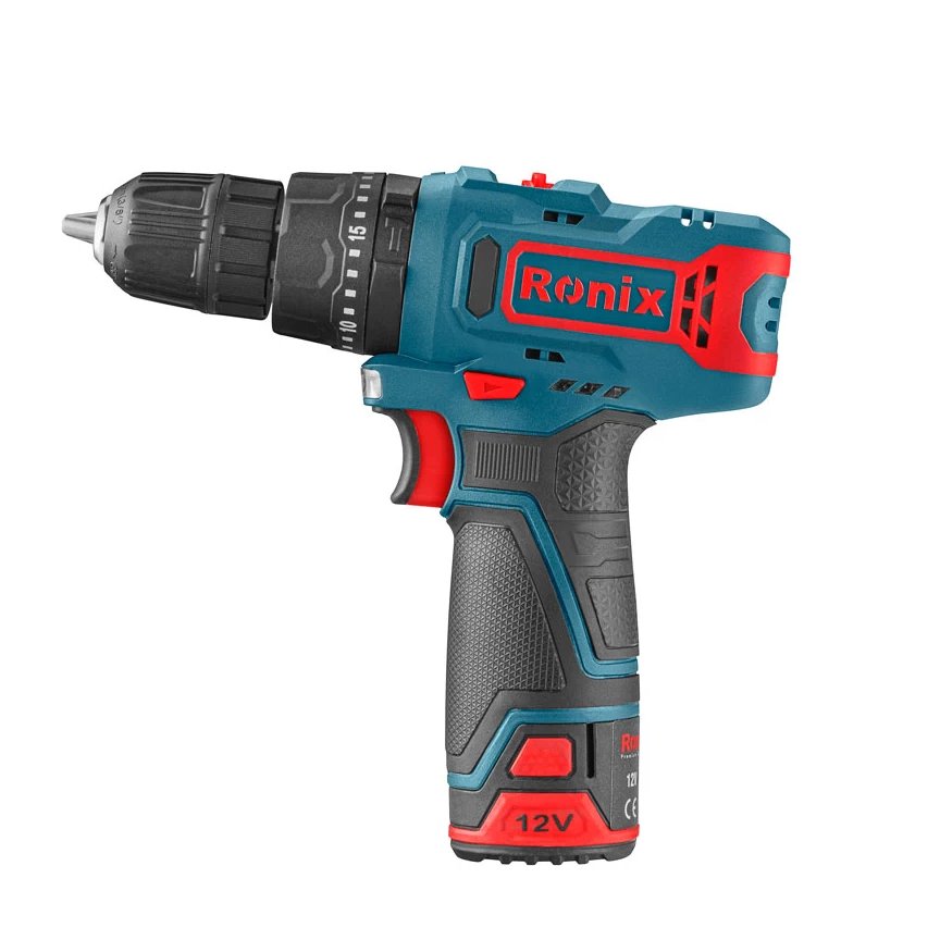 دریل پیچ گوشتی چکشی شارژی 12ولت  رونیکس کد 8101k